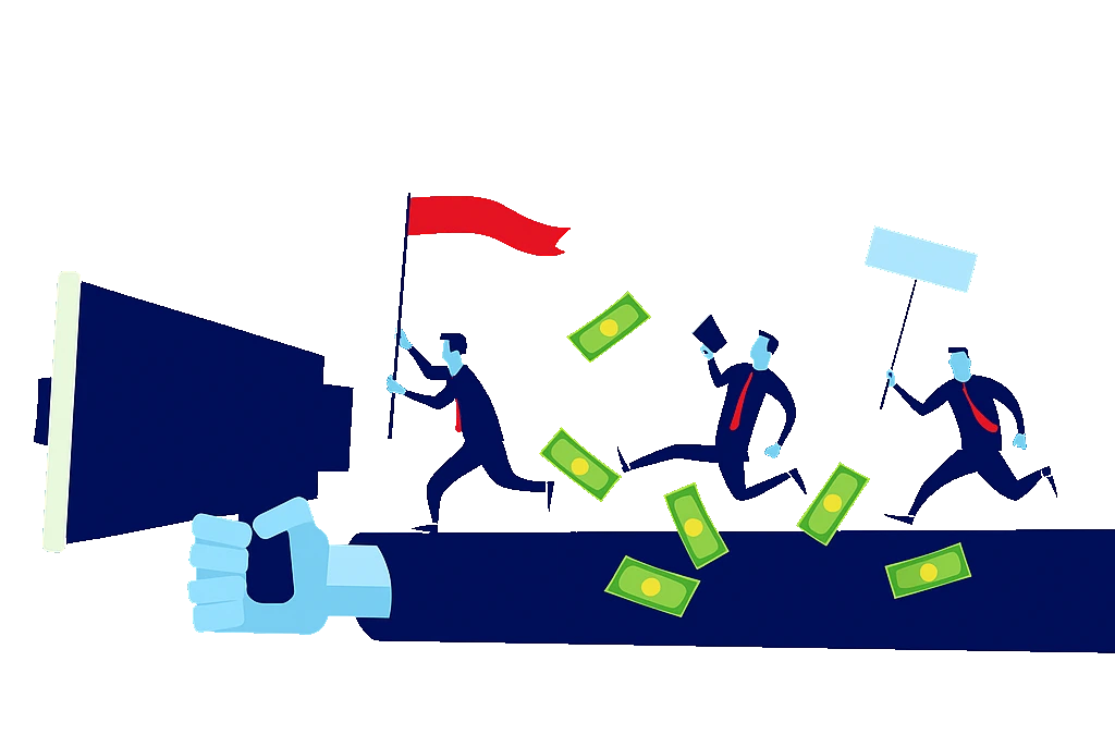 159.cash rich man logo mascot caricature landing page image